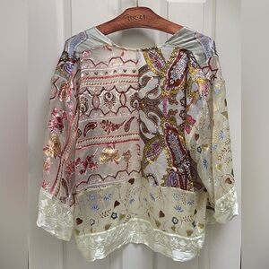 Anthropologie Floreat Patchwork Kimono